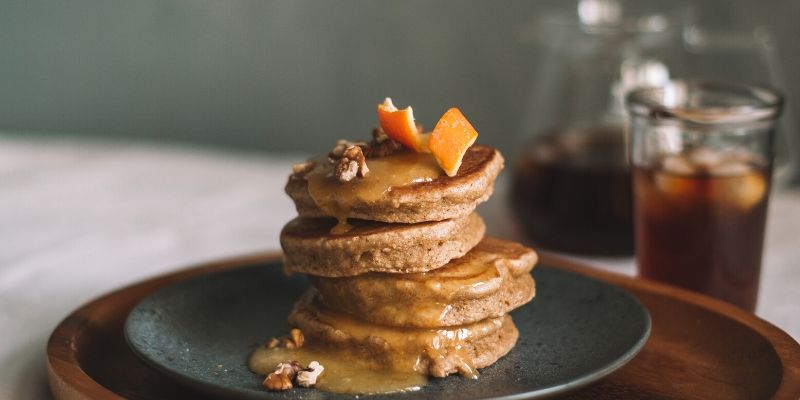 Baked vegan keto flax pancakes | Recipe card