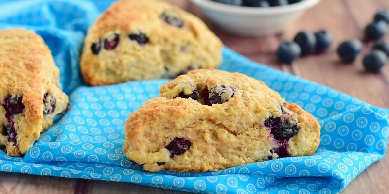 Almond flour blueberry scones | Recipe card