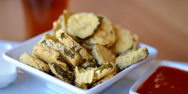 Vegan keto fried pickles | Recipe card